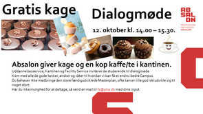 Dialogmøde i kantinen 12 oktober 14.00 -15.30